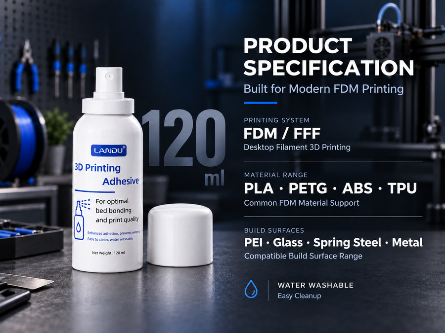 LANDU 3D Printer Bed Adhesion Spray 120ml