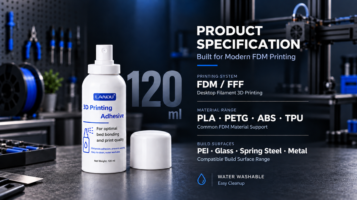 LANDU 3D Printer Bed Adhesion Spray 120ml