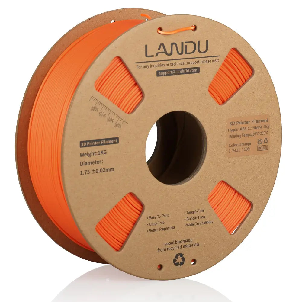 hyper-abs-filament-landu-orange-1.75mm-1kg-front-view