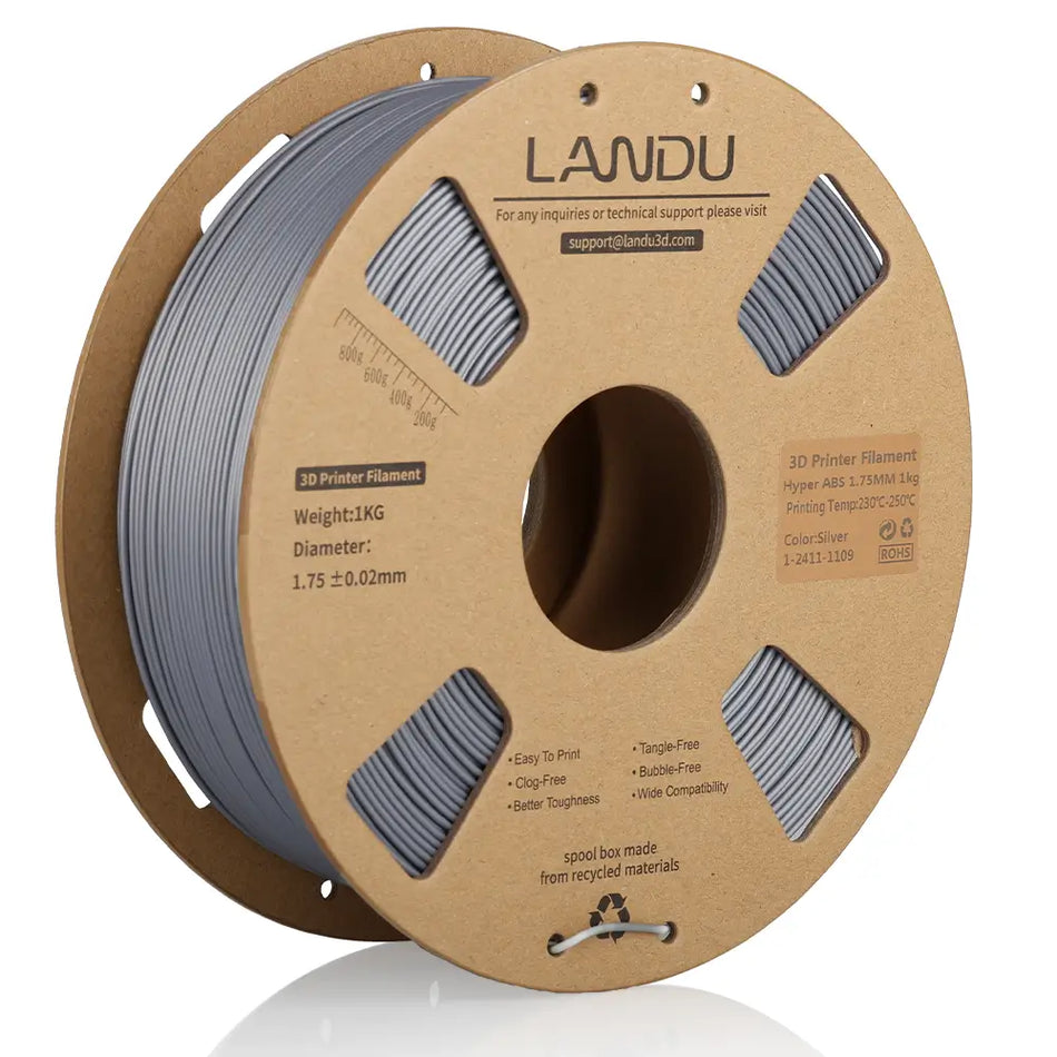 hyper-abs-filament-landu-silver-1.75mm-1kg-front-view