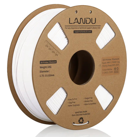 hyper-abs-filament-landu-white-1.75mm-1kg-front-view