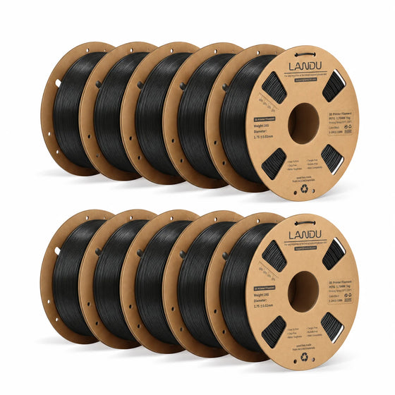 Black PETG 3D printer filament 10kg spool