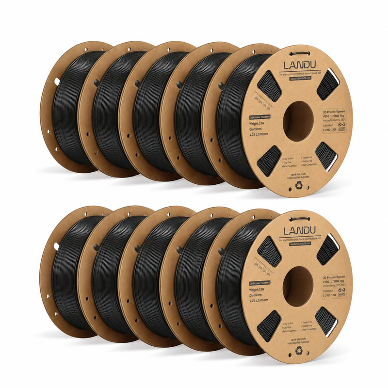 Black PETG 3D printer filament 10kg spool