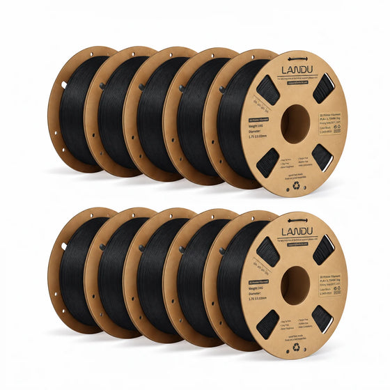 Black PLA+  3D printer filament 10kg spool