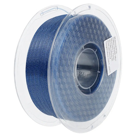 LANDU Sparkling Blue PETG 3D printer filament 1kg transparent spool showcasing a glossy galaxy-like texture.