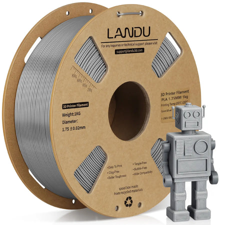 pla-filament-landu-1.75mm-silver-1kg-front-view