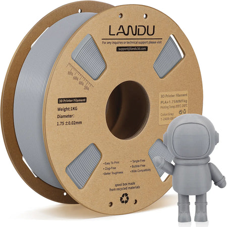 pla-plus-filament-landu-gray-1.75mm-1kg-front-view