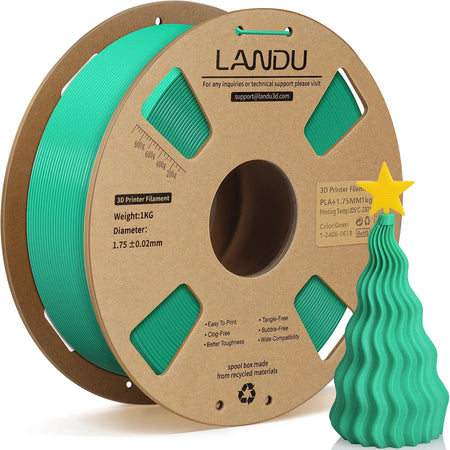 pla-plus-filament-landu-green-1.75mm-1kg-front-view