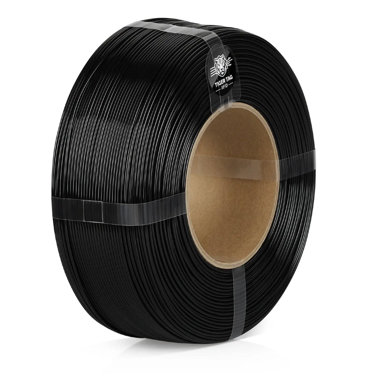 LANDU Black Refill Hyper PETG 3D printer filament 1kg spool-less coil featuring neat winding.