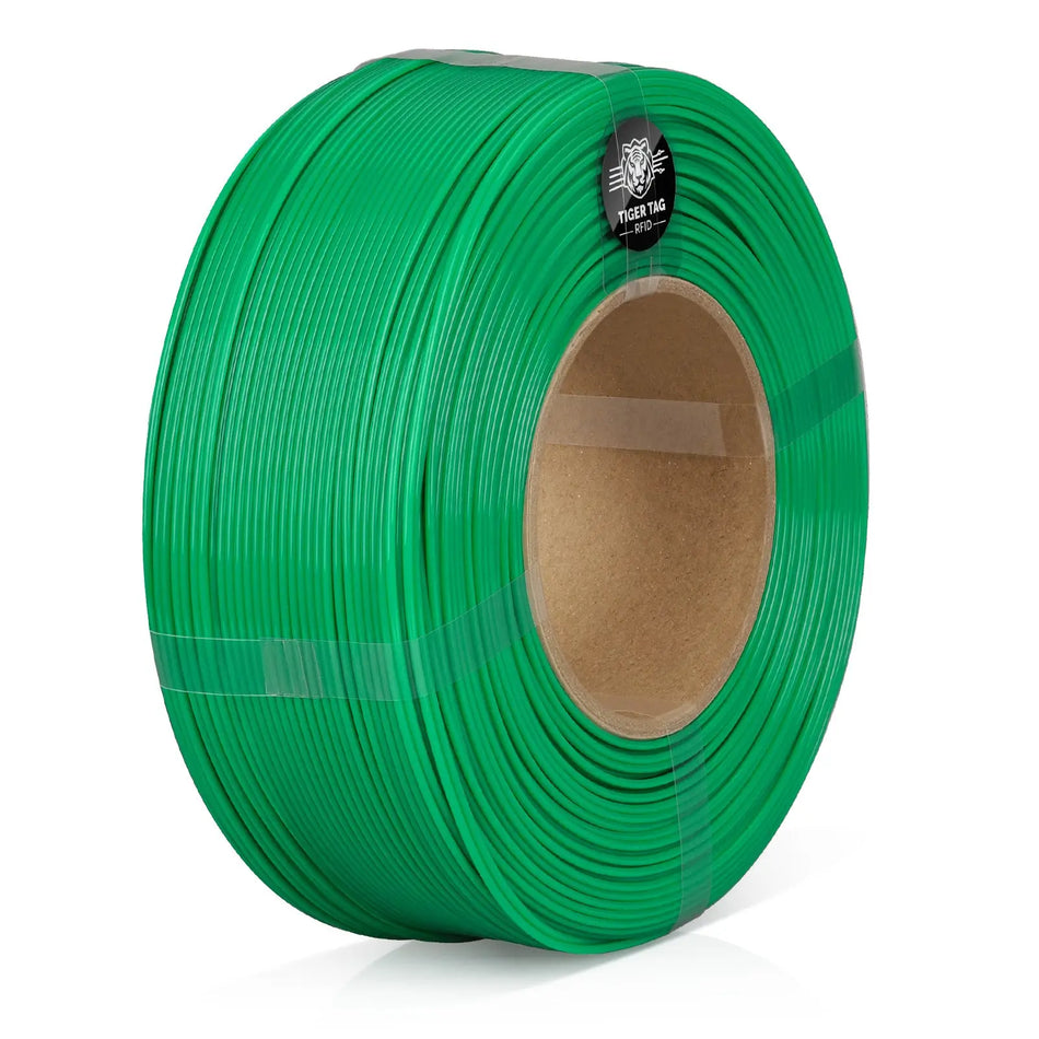 LANDU Green Refill Hyper PETG 3D printer filament 1kg spool-less coil with smart RFID tag.