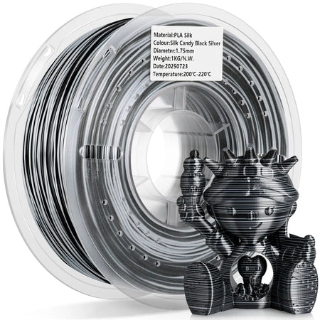 silk-pla-candy-filament-landu-black-silver-1.75mm-1kg-front-view