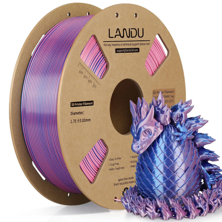 silk-pla-dual-color-filament-landu-blue-pink-1.75mm-1kg-front-view
