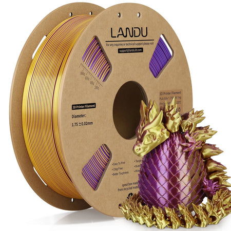 silk-pla-dual-color-filament-landu-glod-purple-1.75mm-1kg-front-view