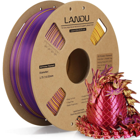 silk-pla-tri-color-filament-landu-red-gold-purple-1.75mm-1kg-front-view